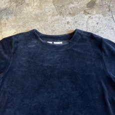 画像8: BLACK COLOR VELVET DESIGN L/S TOPS /  Ladies L(M) (8)