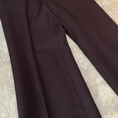 画像5: STRIPE PATTERN BROWN COLOR STRAIGHT SLACKS / W28 (5)