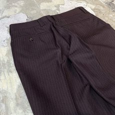 画像9: STRIPE PATTERN BROWN COLOR STRAIGHT SLACKS / W28 (9)