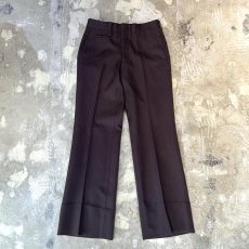 画像1: STRIPE PATTERN BROWN COLOR STRAIGHT SLACKS / W28 (1)