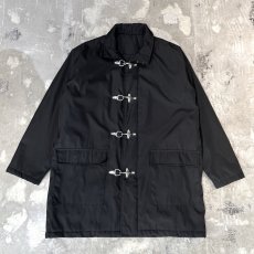 画像1: BLACK COLOR HI-NECK FIREMAN JACKET / Mens XL (1)