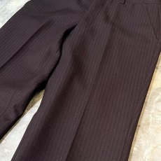 画像4: STRIPE PATTERN BROWN COLOR STRAIGHT SLACKS / W28 (4)