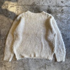 画像2: CREW NECK DESIGN DESIGN KNIT BIG SWEATER / Ladies L (2)