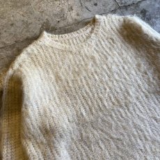 画像3: CREW NECK DESIGN DESIGN KNIT BIG SWEATER / Ladies L (3)