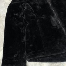 画像5: BLACK FAUX FUR ZIP UP FREECE JACKET / Mens XL (5)