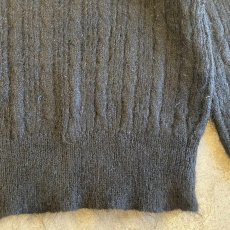 画像5: 【YVES SAINT LAURENT】BLACK COLOR DESIGN CREW NECK KNIT SWEATER / Ladies M (5)