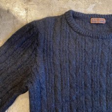 画像4: 【YVES SAINT LAURENT】BLACK COLOR DESIGN CREW NECK KNIT SWEATER / Ladies M (4)