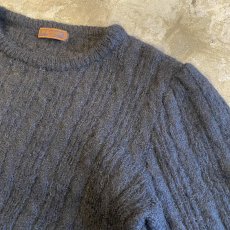 画像9: 【YVES SAINT LAURENT】BLACK COLOR DESIGN CREW NECK KNIT SWEATER / Ladies M (9)