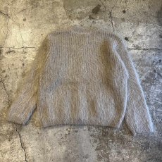 画像2: PALE TONE FRONT DOUBLE POCKET DESIGN KNIT MOHAIR CARDIGAN / Ladies L (2)