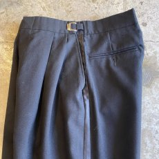 画像7: BLACK COLOR SIDE LINE DESIGN WAIST ADJUSTMENT PANTS / W27~W34 (7)