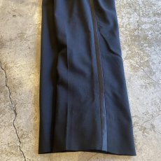 画像8: BLACK COLOR SIDE LINE DESIGN WAIST ADJUSTMENT PANTS / W27~W34 (8)