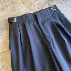 画像3: BLACK COLOR SIDE LINE DESIGN WAIST ADJUSTMENT PANTS / W27~W34 (3)