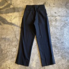 画像2: BLACK COLOR SIDE LINE DESIGN WAIST ADJUSTMENT PANTS / W27~W34 (2)