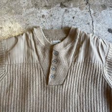 画像8: 【L.L.BEAN】BEIGE COLOR SHOULDER ELBOW PATCH DESIGN RIB KNIT SWEATER / Ladies L  (8)