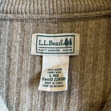 画像13: 【L.L.BEAN】BEIGE COLOR SHOULDER ELBOW PATCH DESIGN RIB KNIT SWEATER / Ladies L  (13)