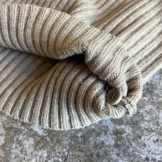 画像5: 【L.L.BEAN】BEIGE COLOR SHOULDER ELBOW PATCH DESIGN RIB KNIT SWEATER / Ladies L  (5)