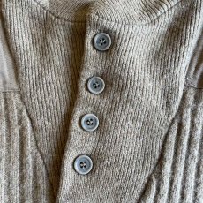 画像10: 【L.L.BEAN】BEIGE COLOR SHOULDER ELBOW PATCH DESIGN RIB KNIT SWEATER / Ladies L  (10)