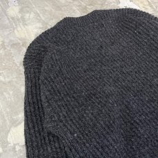 画像9: CHARCOAL COLOR WOOL KNIT SWEATER / Mens M(L) / MADE IN NORWAY (9)