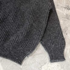 画像6: CHARCOAL COLOR WOOL KNIT SWEATER / Mens M(L) / MADE IN NORWAY (6)