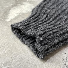 画像7: CHARCOAL COLOR WOOL KNIT SWEATER / Mens M(L) / MADE IN NORWAY (7)