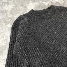 画像3: CHARCOAL COLOR WOOL KNIT SWEATER / Mens M(L) / MADE IN NORWAY (3)