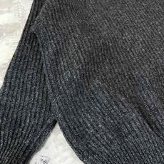 画像5: CHARCOAL COLOR WOOL KNIT SWEATER / Mens M(L) / MADE IN NORWAY (5)