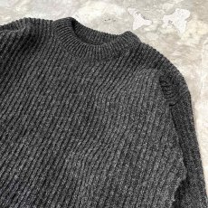 画像4: CHARCOAL COLOR WOOL KNIT SWEATER / Mens M(L) / MADE IN NORWAY (4)