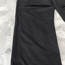 画像7: BLACK COLOR STRAIGHT SILHOUETTE CARGO PANTS / W34 (7)