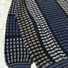 画像5: ALL OVER PATTERN HALF ZIP KNIT SWEATER / Mens XL (5)