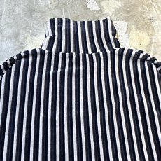 画像10: STRIPE PATTERN TURTLE NECK VELOUR L/S TOPS / Mens XL (10)