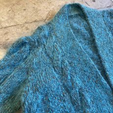 画像10: COLOR DESIGN MIX GLITTER MOHAIR KNIT CARDIGAN / Ladies L (10)