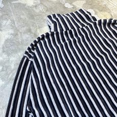 画像3: STRIPE PATTERN TURTLE NECK VELOUR L/S TOPS / Mens XL (3)