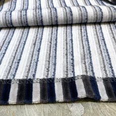 画像8: STRIPE PATTERN TURTLE NECK VELOUR L/S TOPS / Mens XL (8)