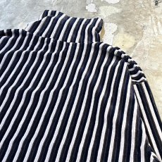 画像4: STRIPE PATTERN TURTLE NECK VELOUR L/S TOPS / Mens XL (4)