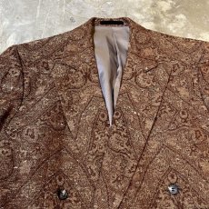 画像10: ALL OVER PATTERN WOVEN TAILORED JACKET / Mens L (10)