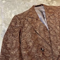 画像3: ALL OVER PATTERN WOVEN TAILORED JACKET / Mens L (3)