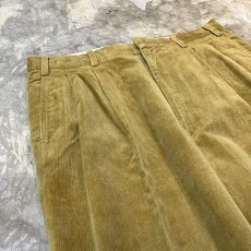 画像3: MUSTARD COLOR CENTER CREASE CORDUROY PANTS / W31 (3)