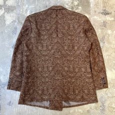 画像2: ALL OVER PATTERN WOVEN TAILORED JACKET / Mens L (2)