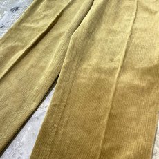 画像6: MUSTARD COLOR CENTER CREASE CORDUROY PANTS / W31 (6)