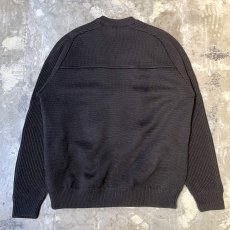 画像2: DARK BROWN SLEEVE SWITCHED KNIT CARDIGAN / Mens L (2)