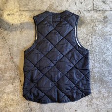 画像2: QUILTING DESIGN BLACK COLOR LINER VEST / Ladies M / MADE IN USA (2)