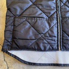 画像5: QUILTING DESIGN BLACK COLOR LINER VEST / Ladies M / MADE IN USA (5)