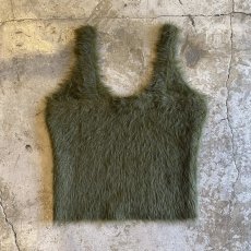 画像2: FAUX FUR SHAGGY KNIT COLOR N/S TOPS / Ladies M (2)