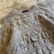 画像3: DESIGN ART EMBOSS KNIT SWEATER / Ladies L(M) (3)