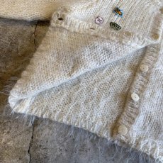 画像6: OLD PATCH MOHAIR DESIGN KNIT CARDIGAN / Ladies M (6)