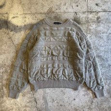 画像1: DESIGN ART EMBOSS KNIT SWEATER / Ladies L(M) (1)