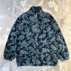 画像1: ALL OVER PATTERN HI-NECK ZIP UP JACKET / Mens L (1)