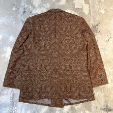 画像2: ALL OVER WOVEN PATTERN TAILORED JACKET / Mens L (2)