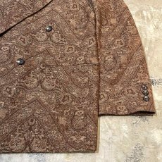 画像6: ALL OVER WOVEN PATTERN TAILORED JACKET / Mens L (6)