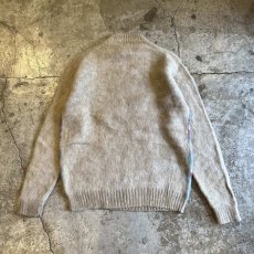 画像2: FRONT COLOR ART PATTERN WOOL MOHAIR MIX KNIT SWEATER / Ladies L (2)